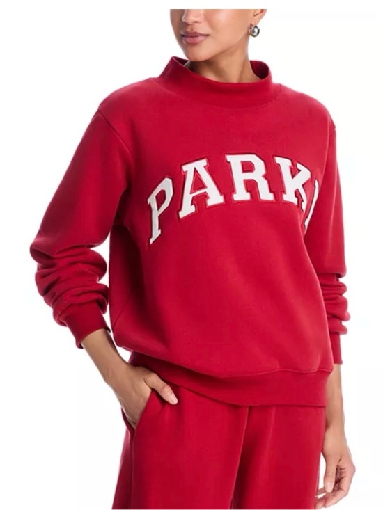 Parke Sweaters - Parke Crimson Red Crewneck Sweatshirt pullover with White Lettering